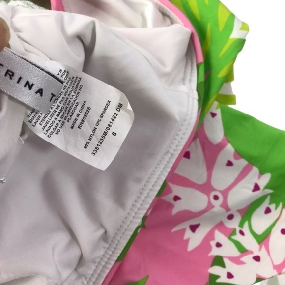 NWOT TRINA TURK La Palma Off The Shoulder One-Piece Swimsuit size 6 - Picture 6 of 10